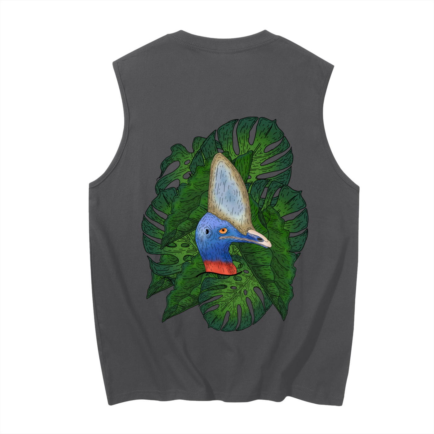 Cassowary & Monstera Leaf - Tank Top