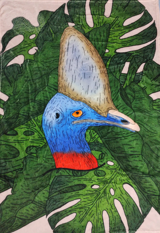Cassowary - Throw Blanket