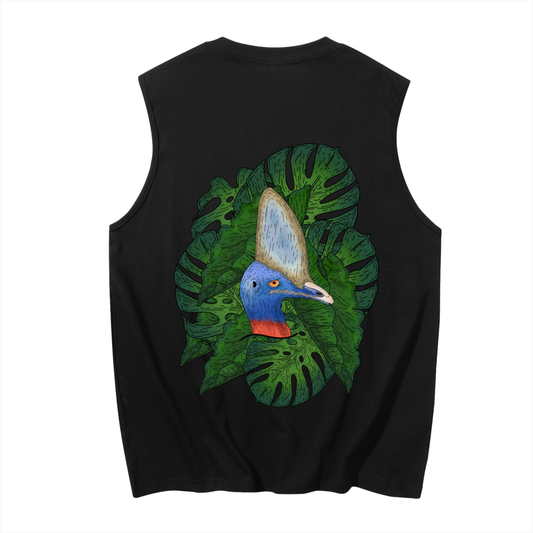 Cassowary & Monstera Leaf - Tank Top