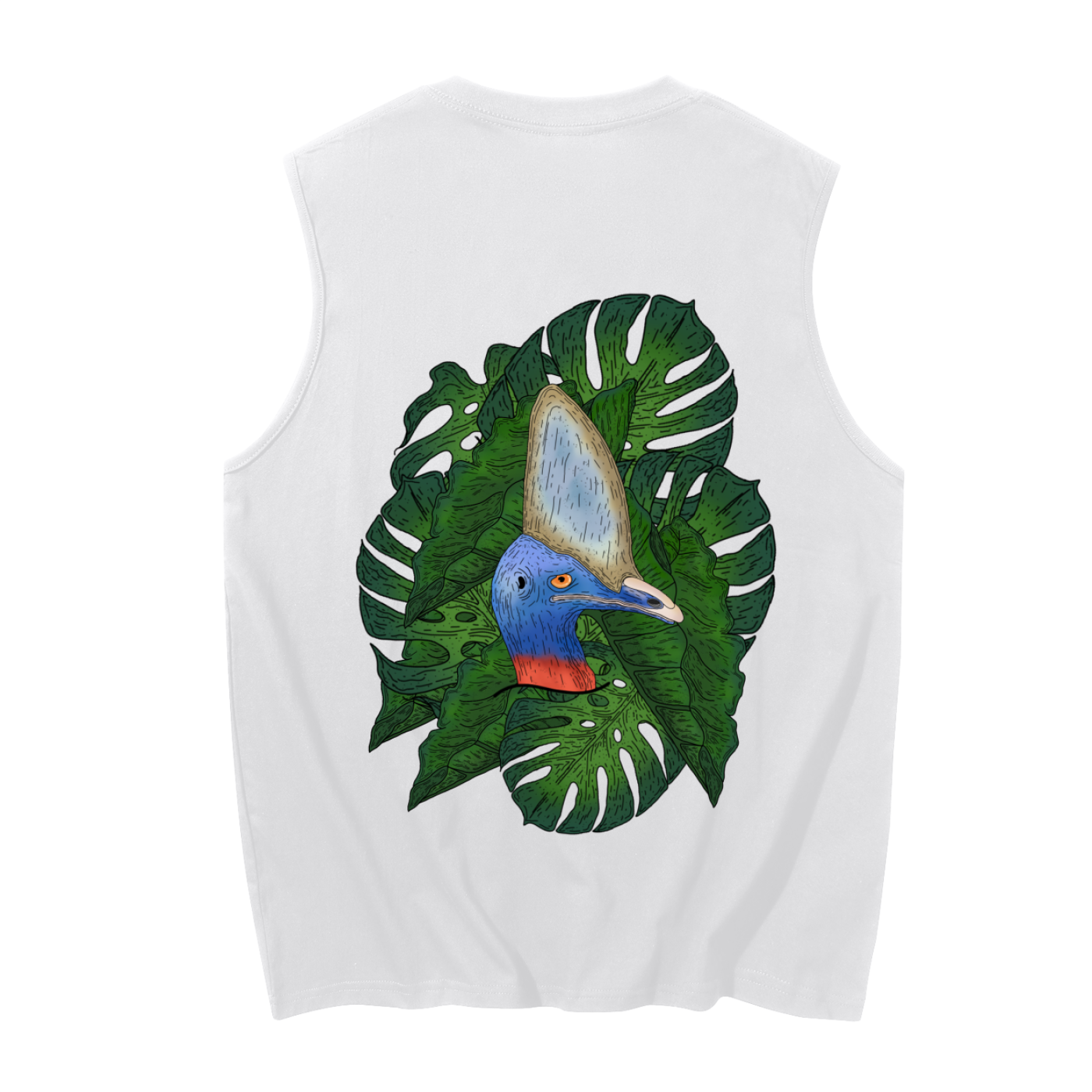 Cassowary & Monstera Leaf - Tank Top