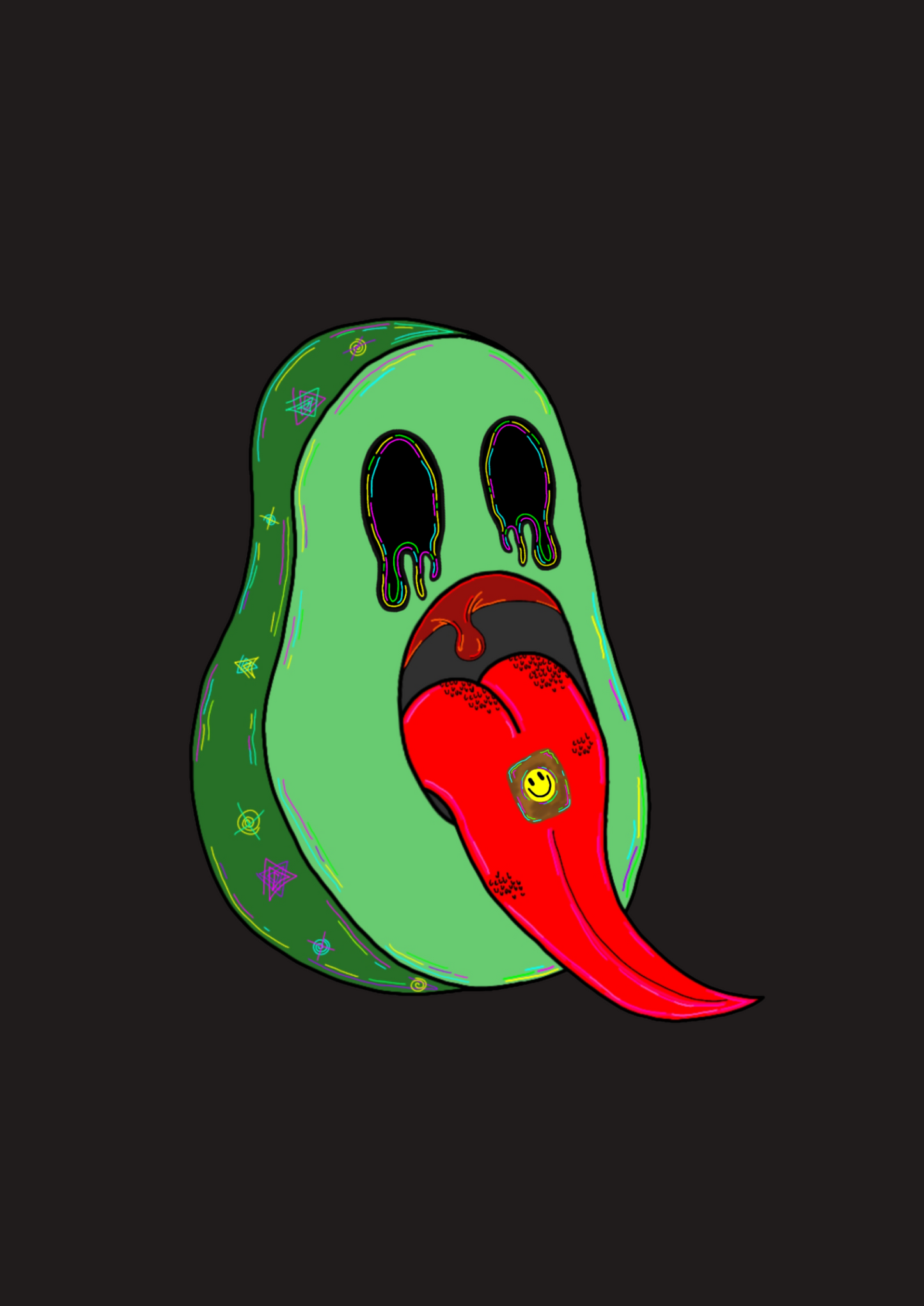 Acid Avocado - Throw Blanket