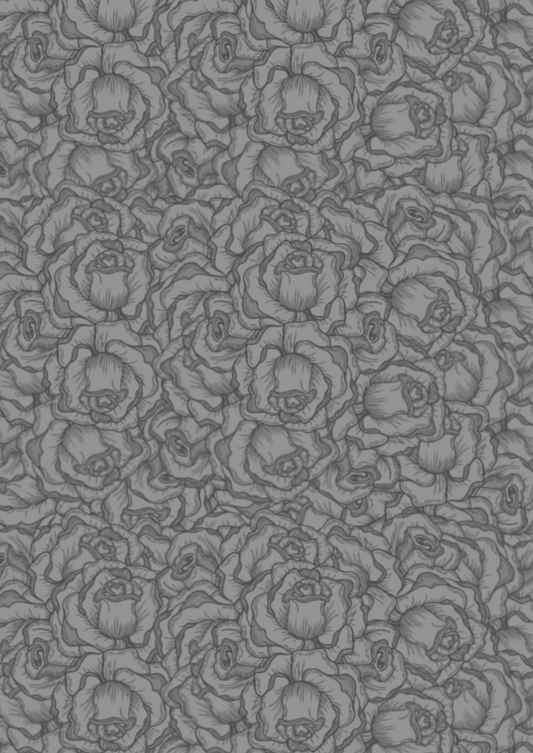 Grey Rose - Throw Blanket