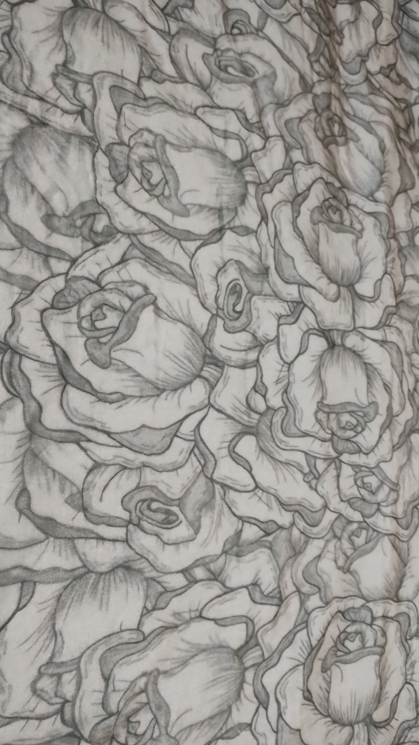 Grey Rose - Throw Blanket
