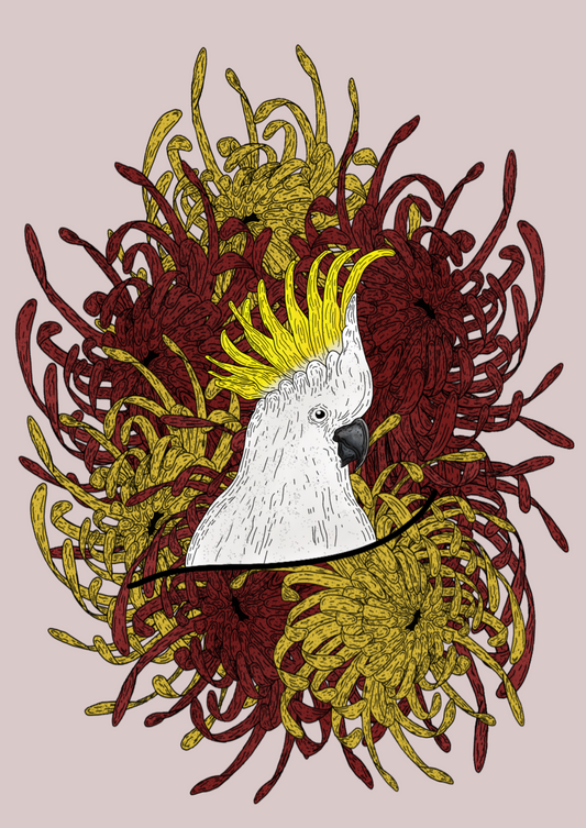 Sulphur Crested Cockatoo - Throw Blanket