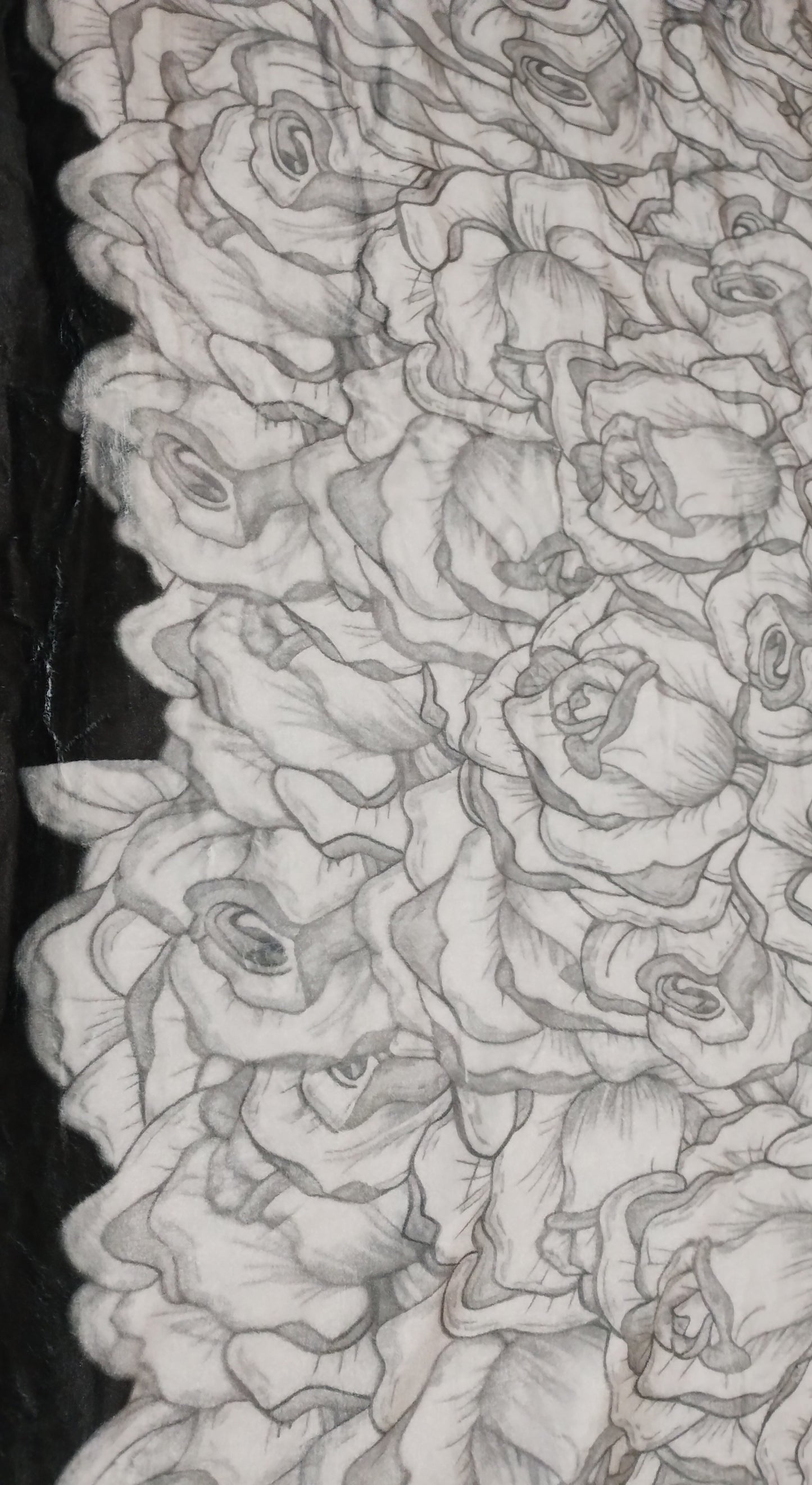 Grey Rose - Throw Blanket