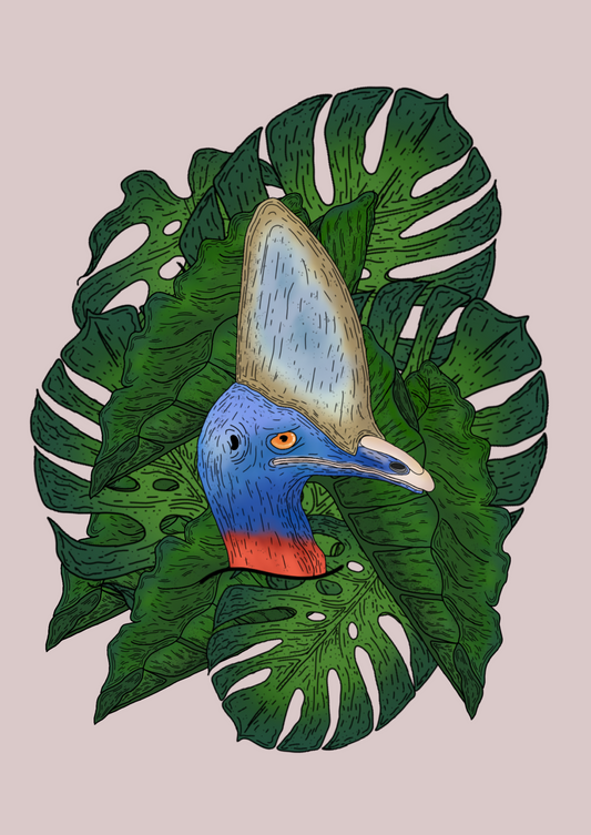 Cassowary - Throw Blanket