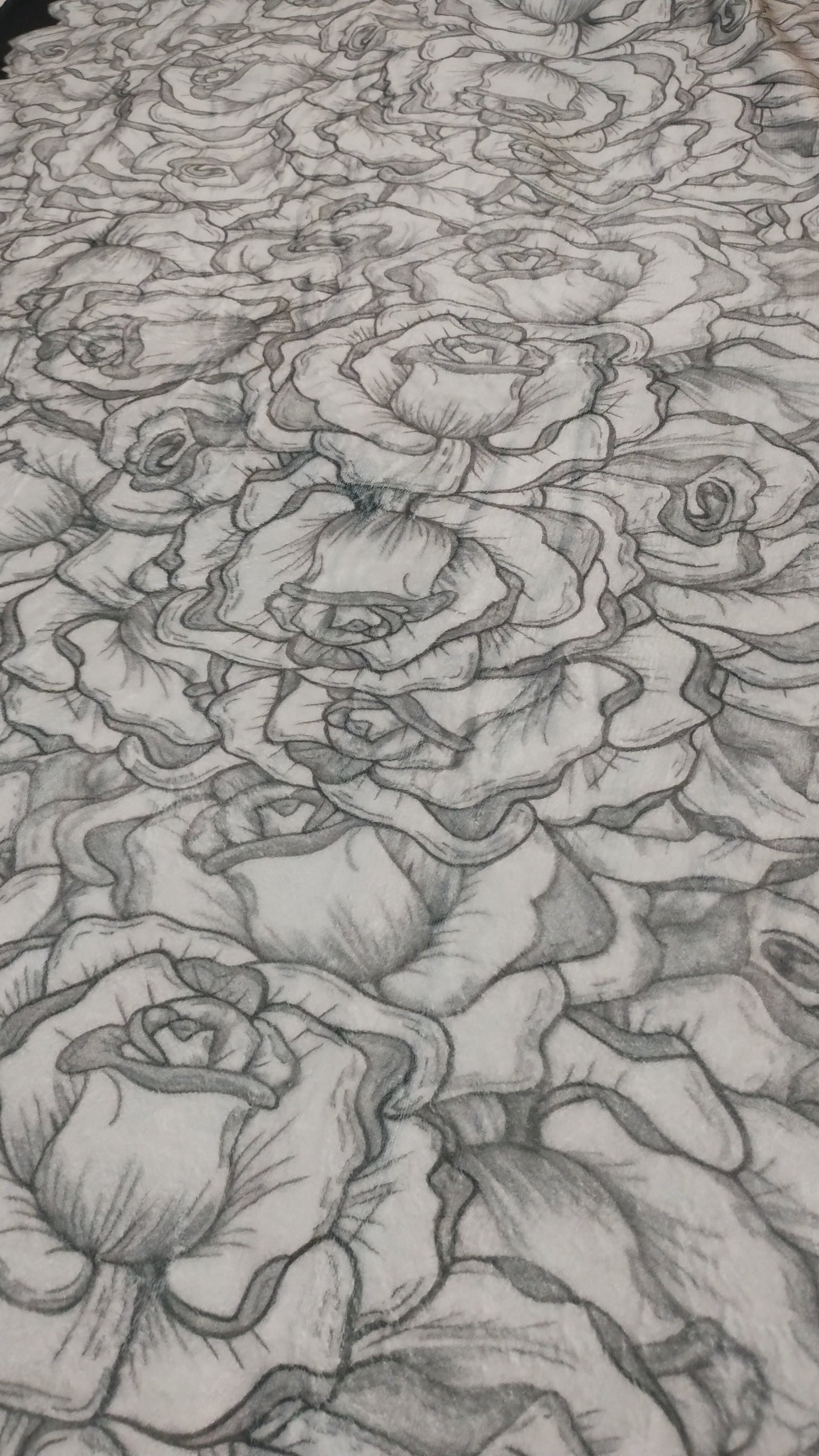 Grey Rose - Throw Blanket