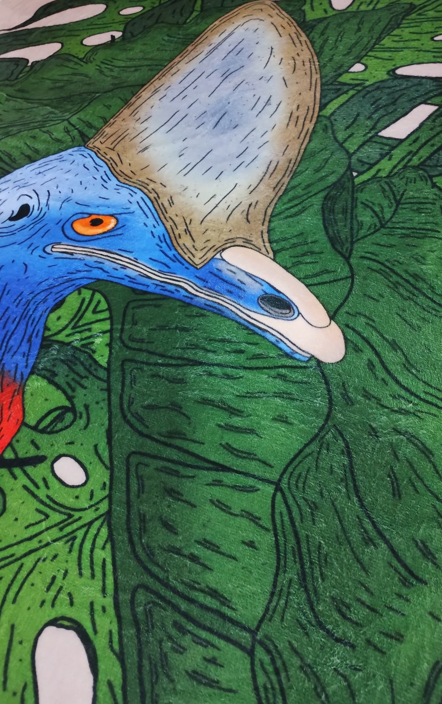 Cassowary - Throw Blanket